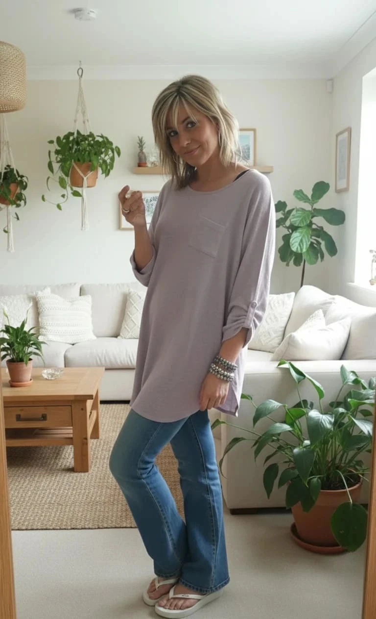 Túnica larga, color Lila, talla XL, Marca Primark – photo 2